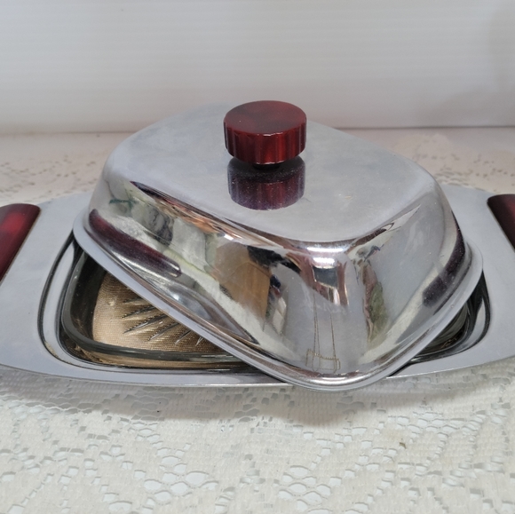 Stainless steel and Bakelite butter dish - Picture 5 of 5